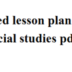 b.ed lesson plan for social studies pdf