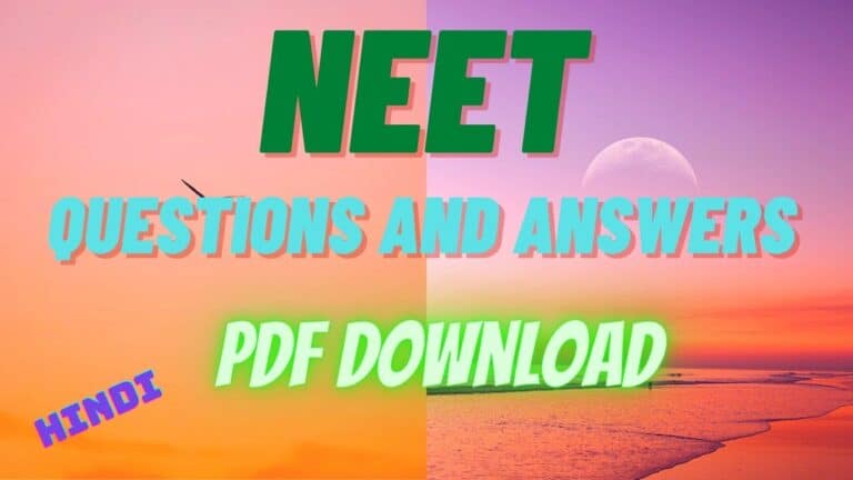 neet biology chapter wise questions and answers PDF Download
