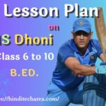 Lesson Plan on MS Dhoni in hindi Lesson Plan on MS Dhoni